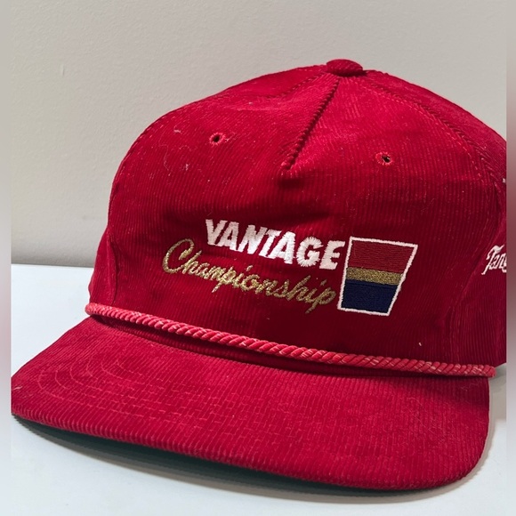 Vantage Championship Vintage Red Cordoroy Rope Hat TEXACE Made in USA Tanglewood - Picture 1 of 7